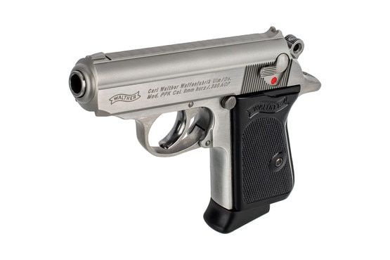 Walther PPK pistol features a 6 round .380 acp magazine